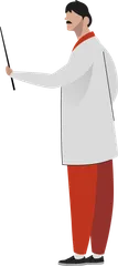 Illustration of a trainer holding a pointer